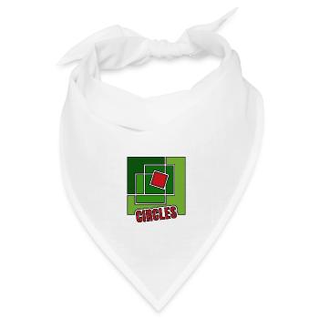 Grüne Abstraktion mit Drehung - Bandana Dreieckstuch - Weiß - Vorne
