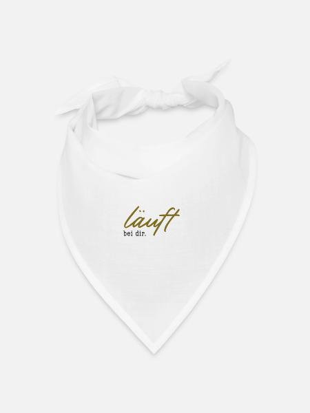 läuft bei dir. – 2 Farben - Bandana Dreieckstuch - Weiß