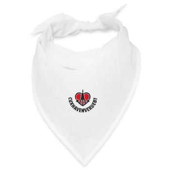 cuxhavenverliebt rund schwarz - Bandana Dreieckstuch - Weiß - Vorne