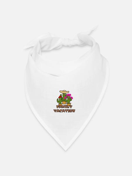 Grüne Kakteen - Bandana Dreieckstuch - Weiß