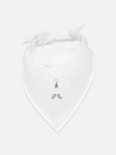 UNBEKANNTES SCHWEIGEN - Bandana Dreieckstuch - Weiß