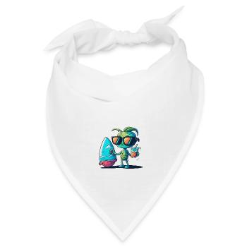 Außerirdischer Bildhauer - Bandana Dreieckstuch - Weiß - Vorne
