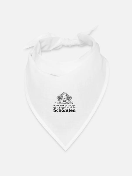 Lockenpino2 1 - Bandana Dreieckstuch - Weiß
