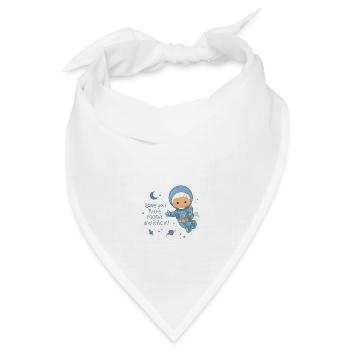 Unser Sandmännchen - Love you to the moon and back - Bandana Dreieckstuch - Weiß - Vorne