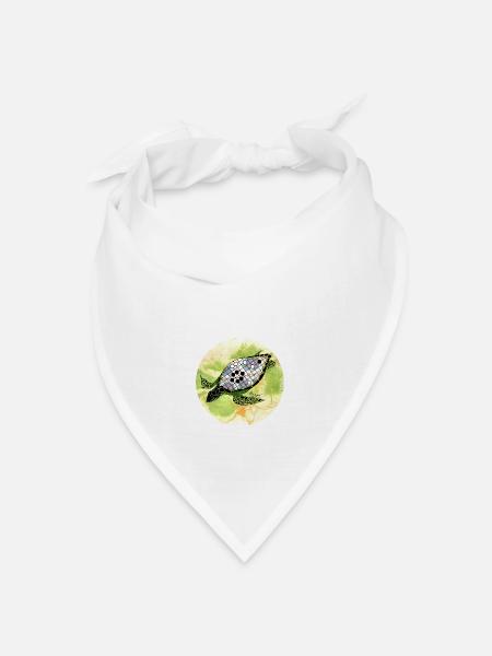 Der Schildkrötenpanzer - Bandana Dreieckstuch - Weiß