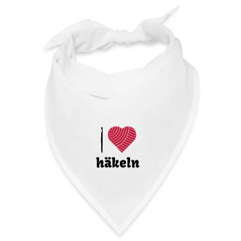 Häkelliebe - Bandana Dreieckstuch - Weiß - Vorne