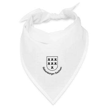 Wappen "Siebenbürger Sachsen" einfarbig - Bandana Dreieckstuch - Weiß - Vorne