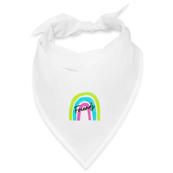 Friends Freunde Freundschaft Freundschaftlich - Bandana Dreieckstuch - Weiß - Vorne