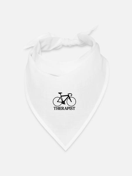 Rennrad Triathlon Fahrrad Geschenk Radfahrer retro - Bandana Dreieckstuch - Weiß
