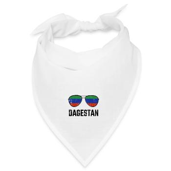 Dagestan Dagestani Dagestaner Flagge Sonnenbrille - Bandana Dreieckstuch - Weiß - Vorne