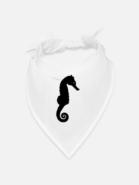 seepferdchen - Bandana Dreieckstuch - Weiß