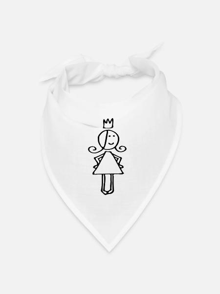 Prinzessin - Bandana Dreieckstuch - Weiß