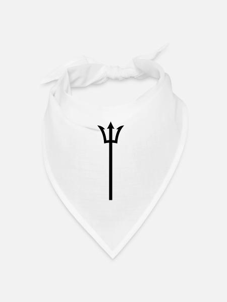 Dreizack - Bandana Dreieckstuch - Weiß
