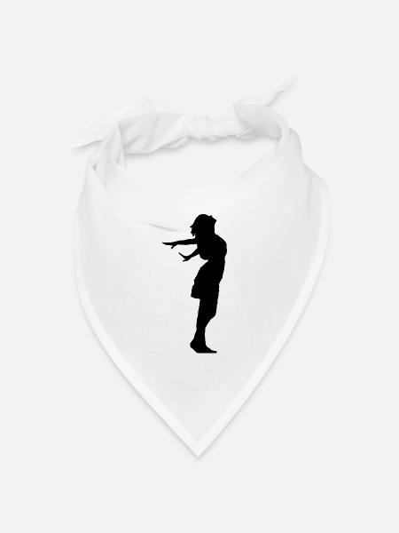 Fliegende Frau - Bandana Dreieckstuch - Weiß
