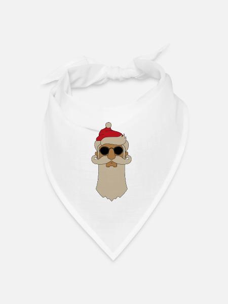 Weihnachtsmann - Bandana Dreieckstuch - Weiß