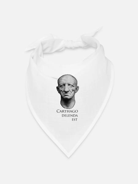Carthago Delenda Est - Bandana Dreieckstuch - Weiß