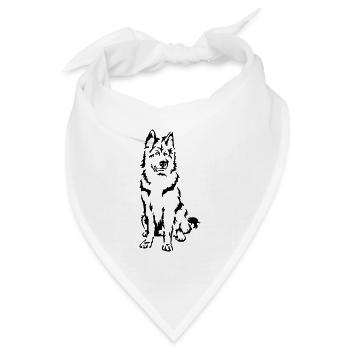 Schäferhund Altdeutscher - Bandana Dreieckstuch - Weiß - Vorne