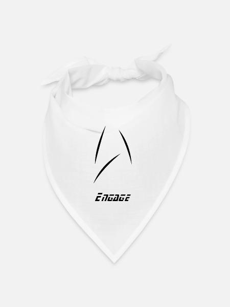 Stern engagieren minimal - Bandana Dreieckstuch - Weiß