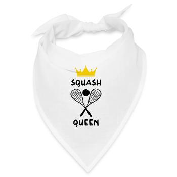 Die Königin von Squash - Squash Queen - Bandana Dreieckstuch - Weiß - Vorne
