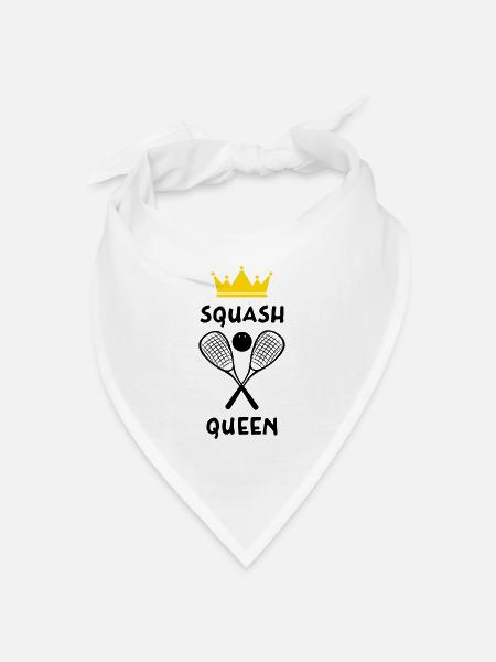 Die Königin von Squash - Squash Queen - Bandana Dreieckstuch - Weiß