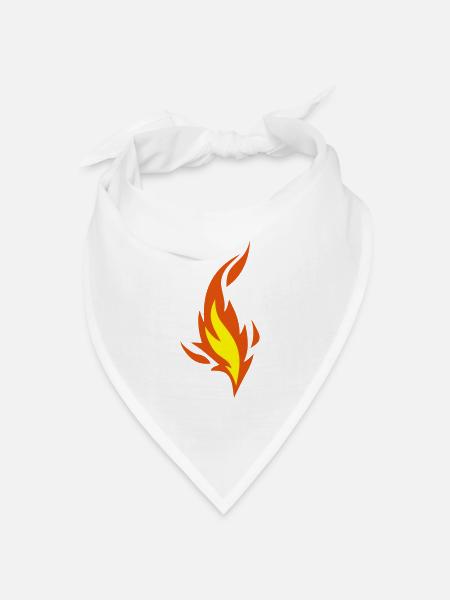 Flamme Flamme Flamme - Bandana Dreieckstuch - Weiß