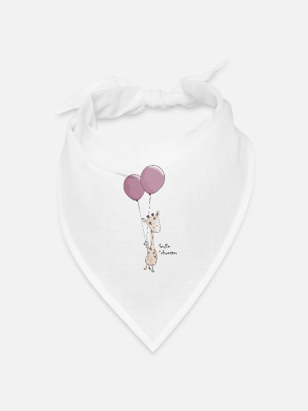 Niedliche Giraffe große Schwester - Bandana Dreieckstuch - Weiß