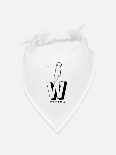 Waffa Style Logo - Bandana Dreieckstuch - Weiß