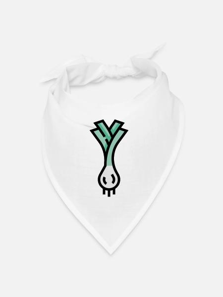Lauch Icon - Bandana Dreieckstuch - Weiß