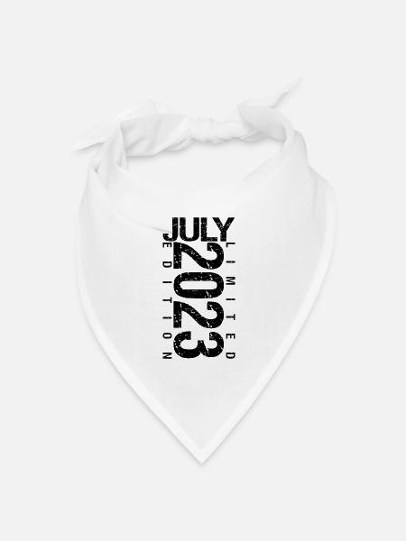 Geburtstag Juli 2023 Juli geboren im Juli 2023 - Bandana Dreieckstuch - Weiß
