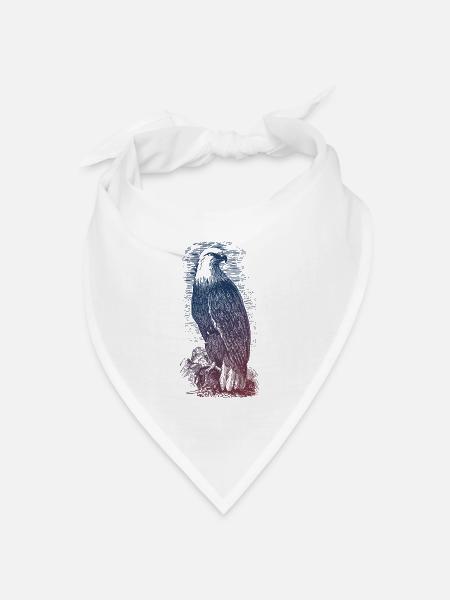 Adler - Bandana Dreieckstuch - Weiß