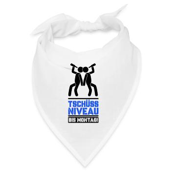 tschüss niveau 02 - Bandana Dreieckstuch - Weiß - Vorne