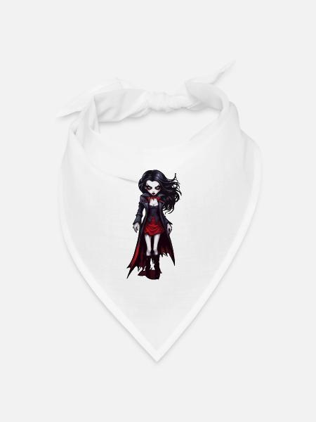 Vampir / Dracula / Blutsauger / Halloween / Mythos - Bandana Dreieckstuch - Weiß