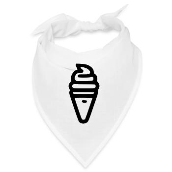 Eis - Bandana Dreieckstuch - Weiß - Vorne