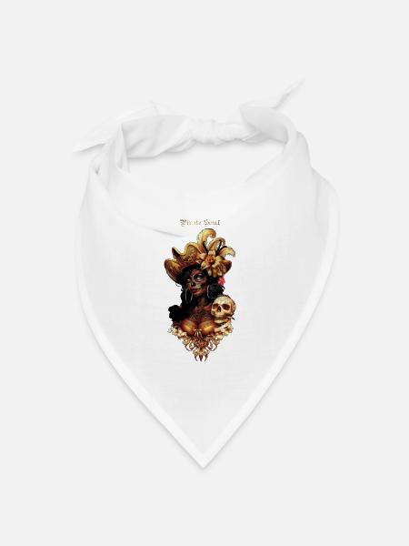 Piraten-Catrina - Bandana Dreieckstuch - Weiß