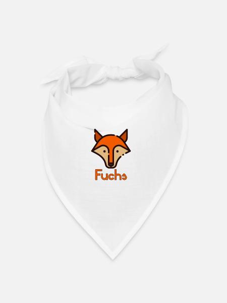 Fuchs - Bandana Dreieckstuch - Weiß