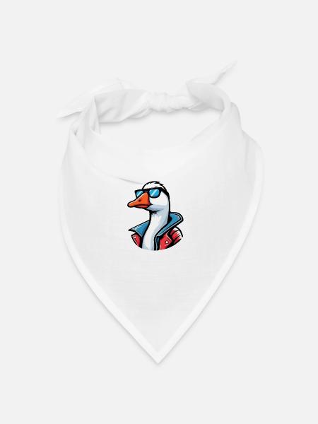 Gans cool - Bandana Dreieckstuch - Weiß