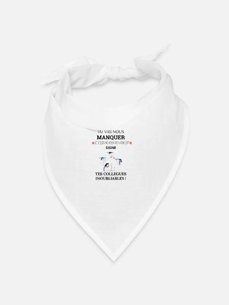 Kollege Abschied Humor - Bandana Dreieckstuch - Weiß
