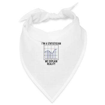 Lustiges Sprichwort Statistiker Data Science - Bandana Dreieckstuch - Weiß - Vorne