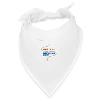 Elektrischer Handwerker Spannungs-Elektroarbeiter - Bandana Dreieckstuch - Weiß - Vorne