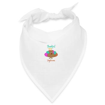Dankbar Für Vegetarier, Vegan Live Lebensstil - Bandana Dreieckstuch - Weiß - Vorne