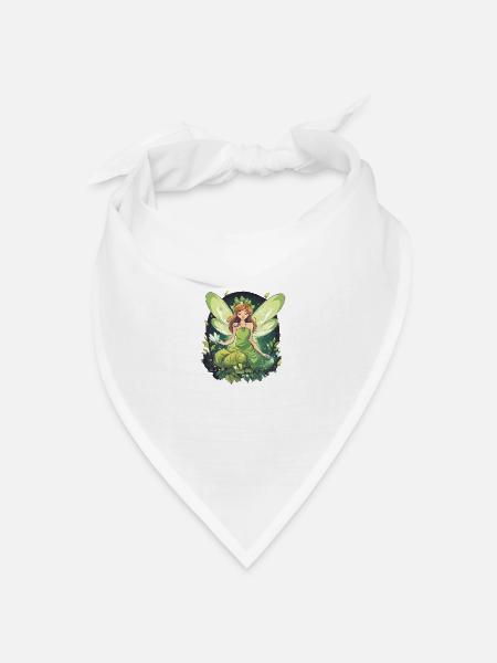 Wald Fee - Bandana Dreieckstuch - Weiß