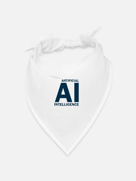 Artificial Intelligence - Künstliche Intelligenz - Bandana Dreieckstuch - Weiß
