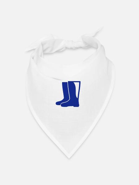 Stiefel - Bandana Dreieckstuch - Weiß