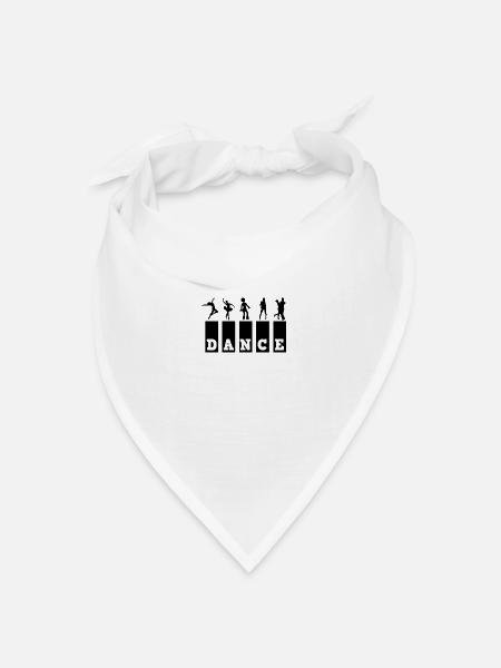 Dance Tanz Tanzen - Bandana Dreieckstuch - Weiß