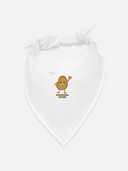 Deutsche Alman Kartoffel - Bandana Dreieckstuch - Weiß