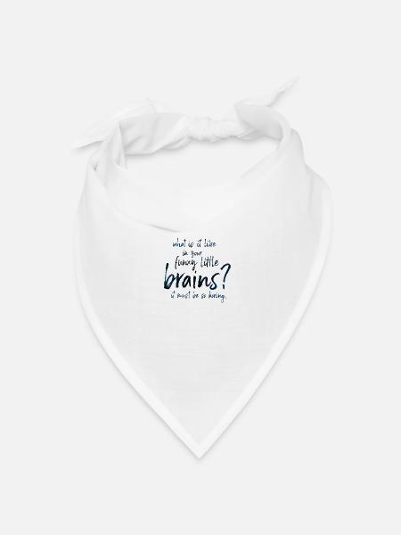 Funny Little Brains - Bandana Dreieckstuch - Weiß