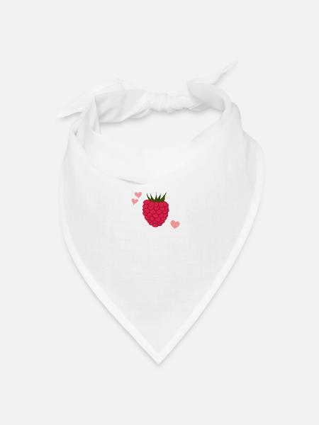 Himbeere - Bandana Dreieckstuch - Weiß
