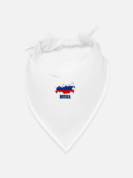Russland-Logo - Bandana Dreieckstuch - Weiß