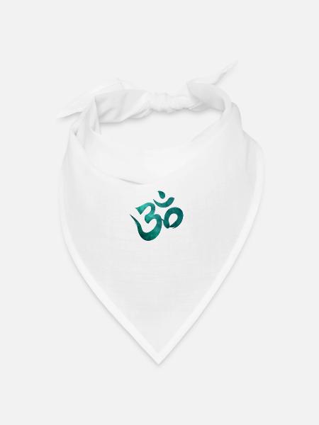 Om Zeichen - Bandana Dreieckstuch - Weiß