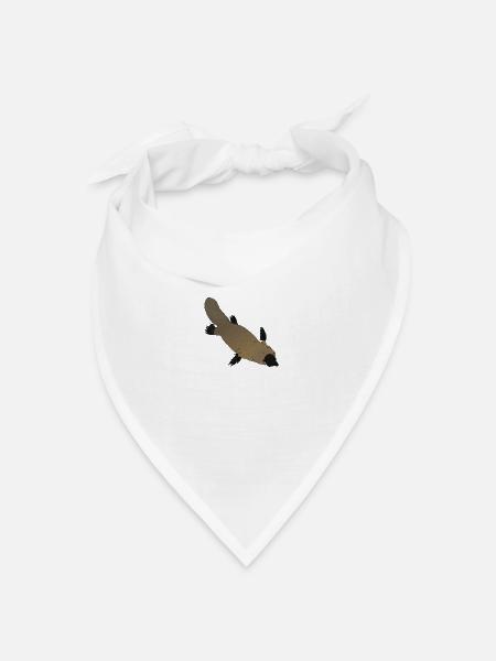 Schnabeltier Schnabeltier - Bandana Dreieckstuch - Weiß